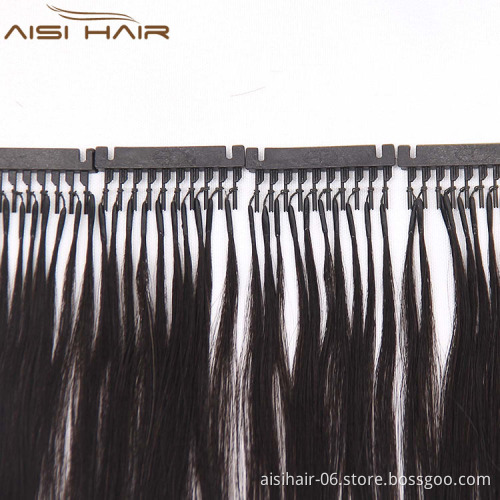 Aisi Hair 2018 New Arrival Factory Directly Product Raw Indian hair 6D Clip in Hair Extensions